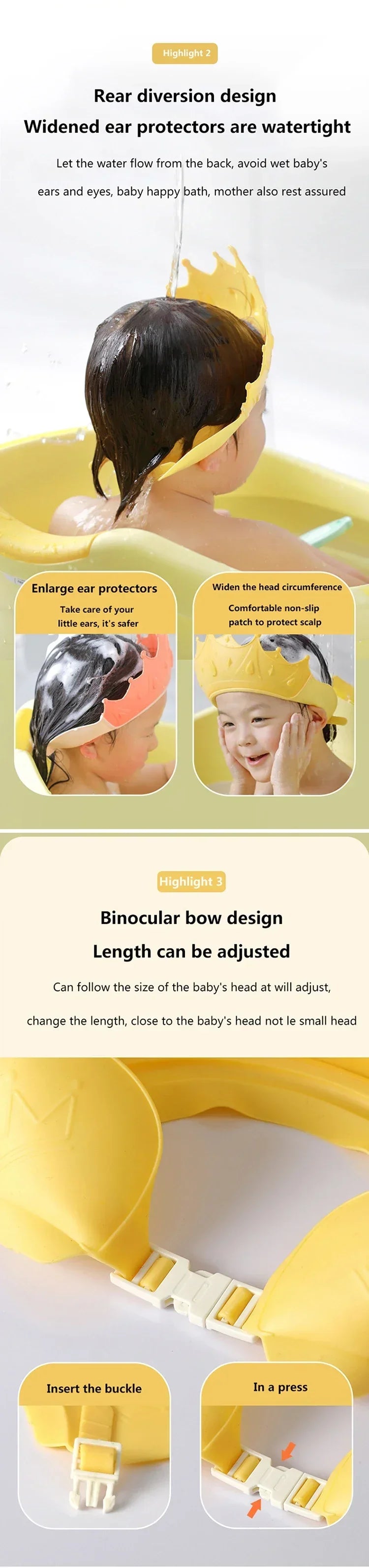 Crown Baby Shower Cap