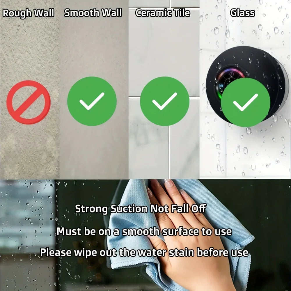 strong suction cup on the bluetooth speaker