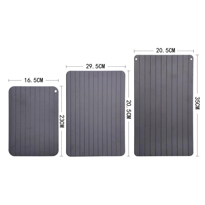 size options for the meat defrosting tray