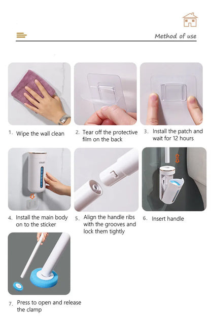 instructions how to use disposable toilet cleaner