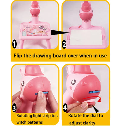 instructions how to use projector drawing table