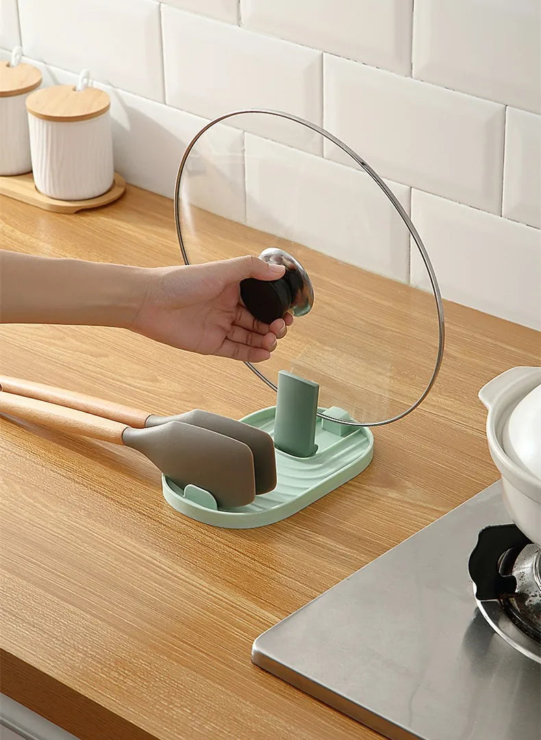 Spatula and lid holder