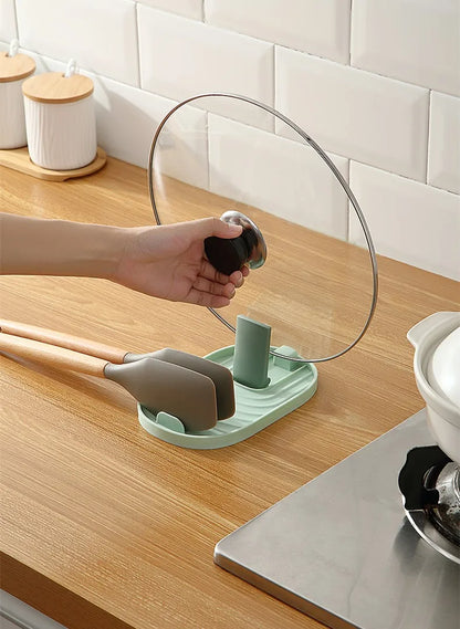 Spatula and lid holder