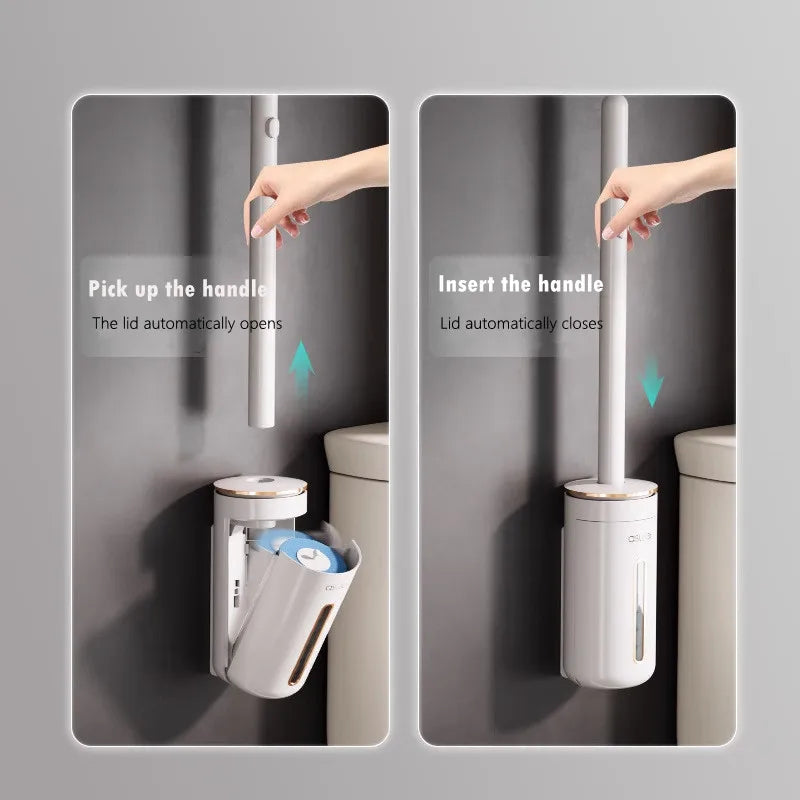 wallmounted disposable toilet brush