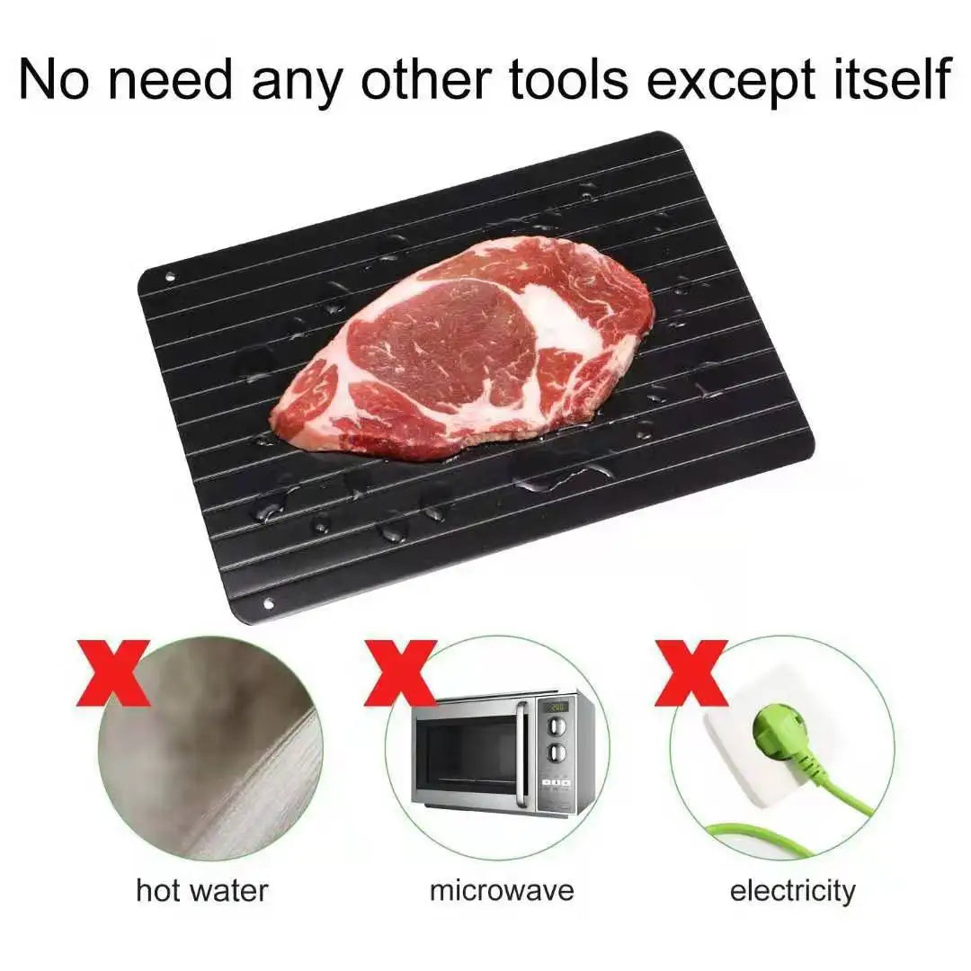 no need for other tools when using this meat defrosting tray