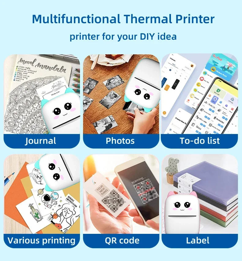 printing options for the portable mini printer