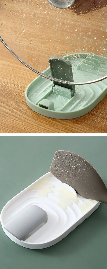 Spatula and lid holder