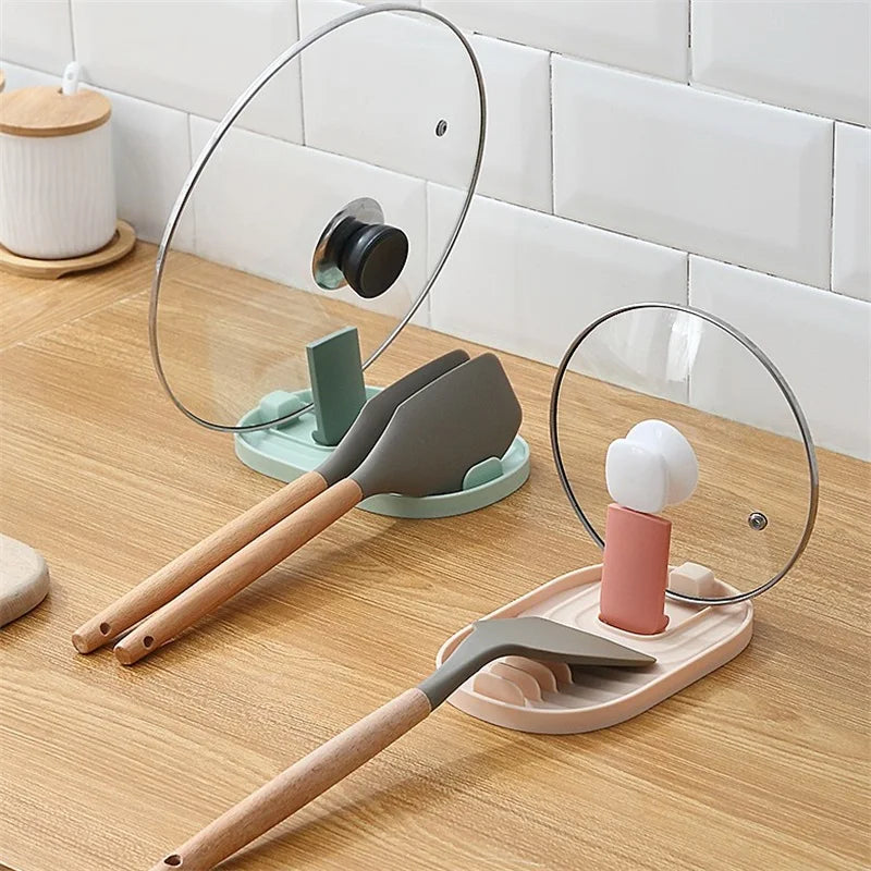 Spatula and lid holder