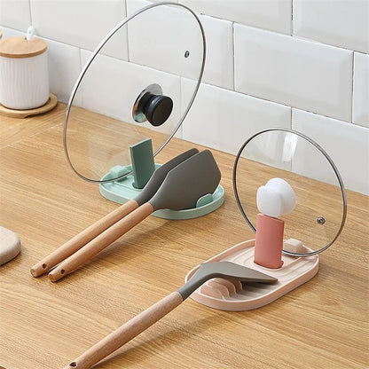 Spatula and lid holder