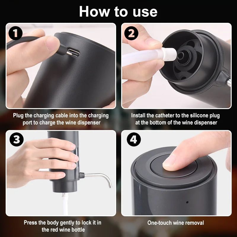 how to use electric wine aerator