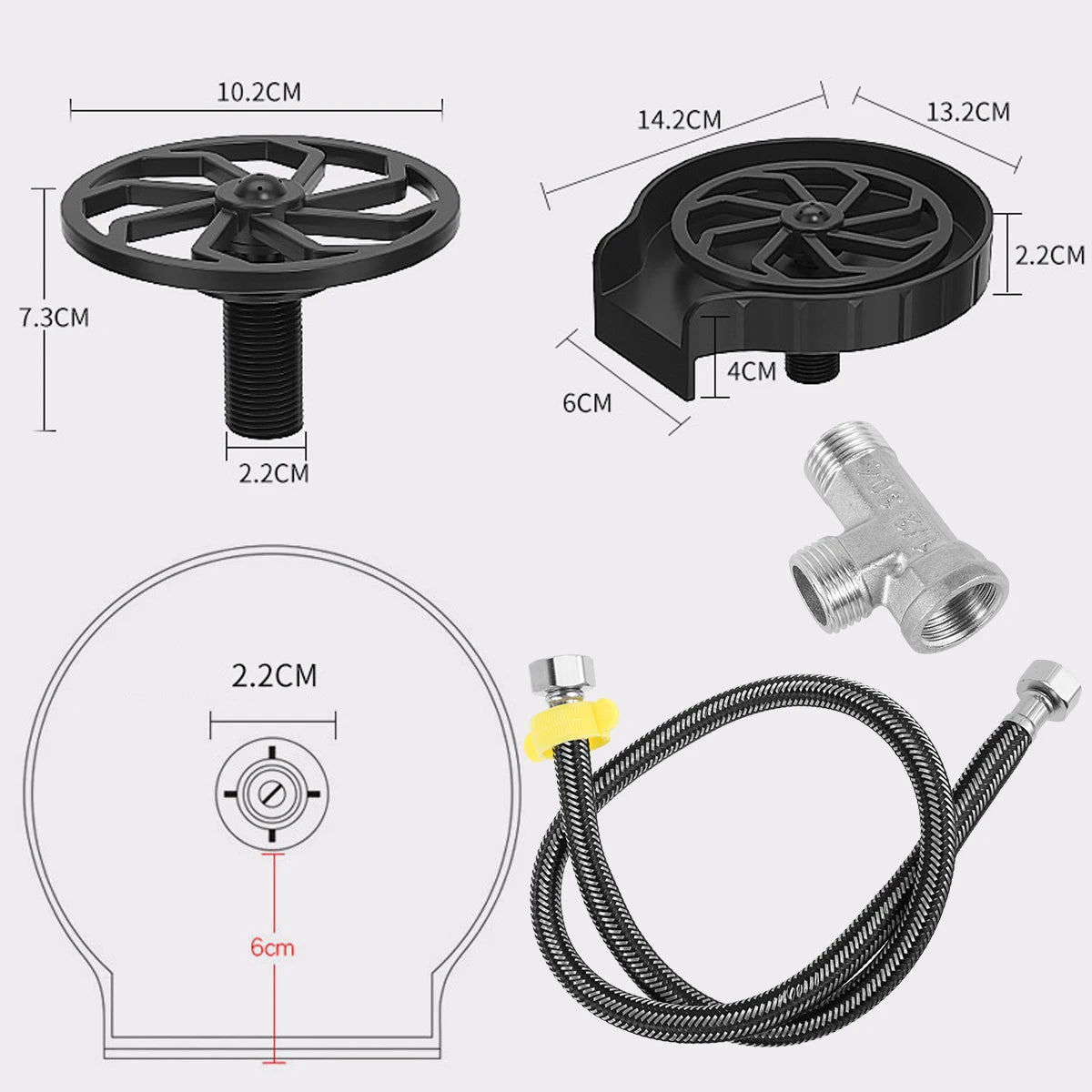 High Pressure Cup Washer For Kitchen Sink