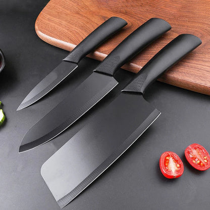 Black Stainless Steel Kitchen Knives